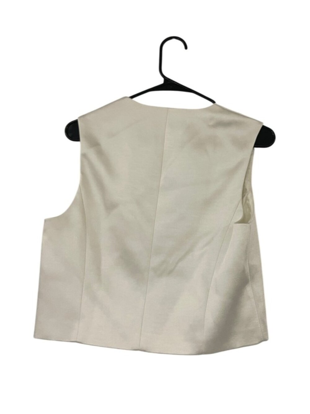 Zara Womens Crop Vest Medium White Satin Tailored Waistcoat 8299/042 NWT - Picture 4 of 14